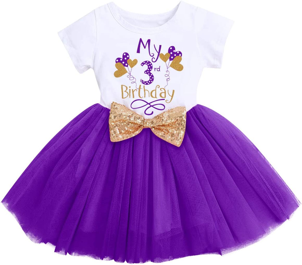 Baby Girls 1St 2Nd Birthday Outfit Tutu Princess Dress for Cake Smash
