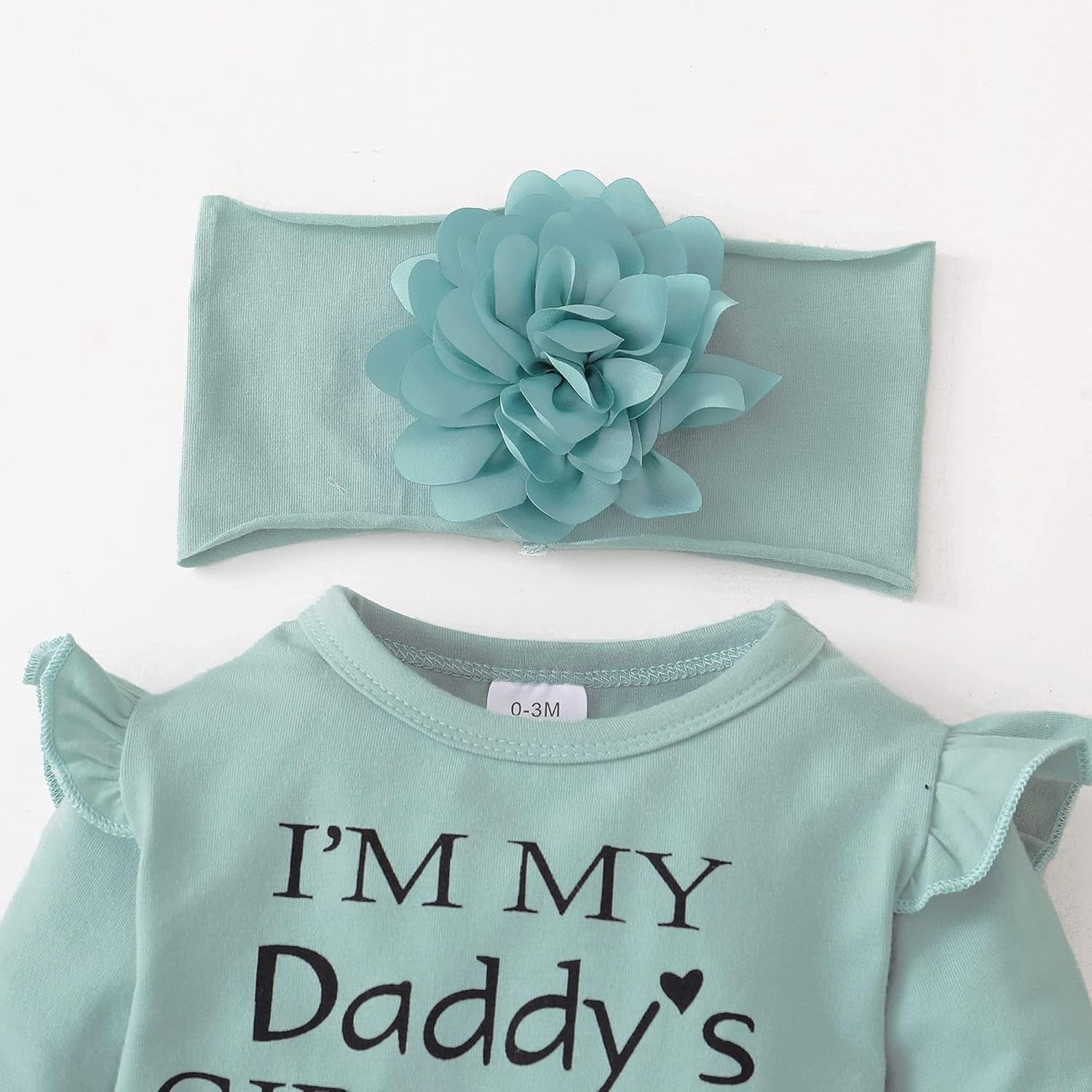 Newborn Infant Baby Girl Clothes Outfits Ruffle Romper Floral 4Pcs Pants Sets Toddler Girls Clothing Set