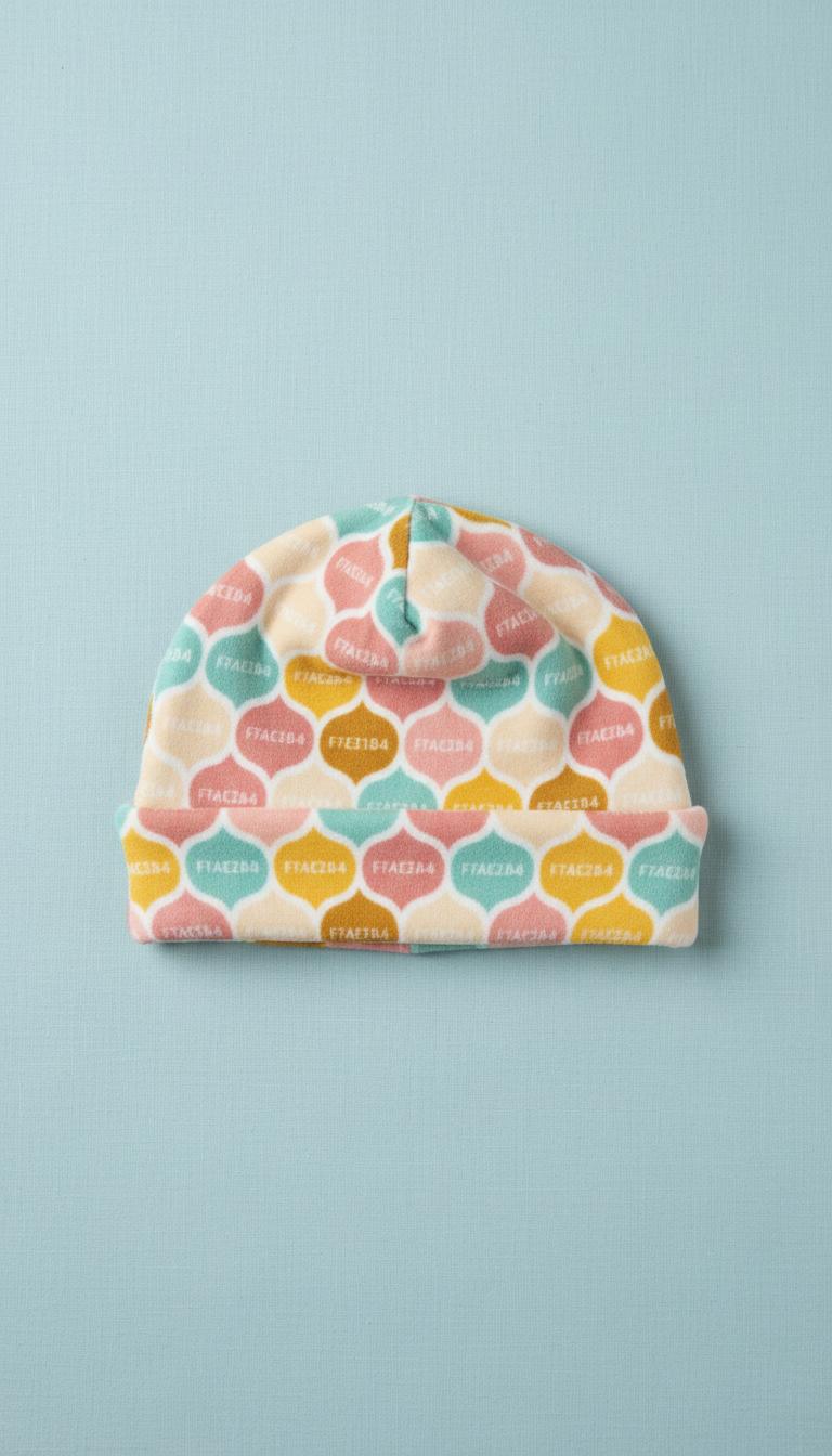 Honey Drop Patterned Baby Hat