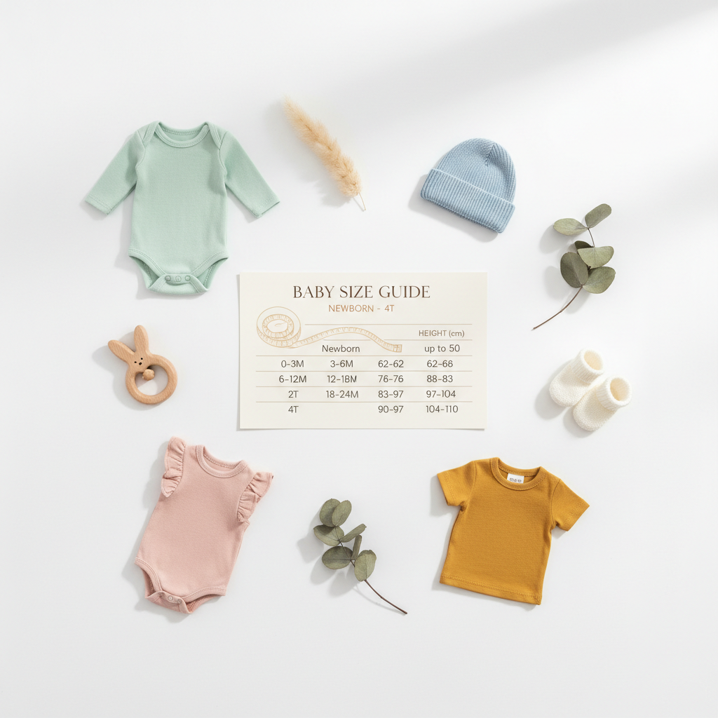 Baby and children's clothing size guide